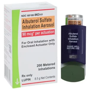 Albuterol Sulfate Inhaler Aerosol 90 mcg Bronchitis Relief 200 Metered Inhalations (Rx)
